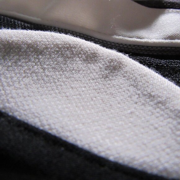 Anne Fontaine Black White Scalloped Mesh Sheer Center Blouse 38 US 6 - Picture 7 of 7